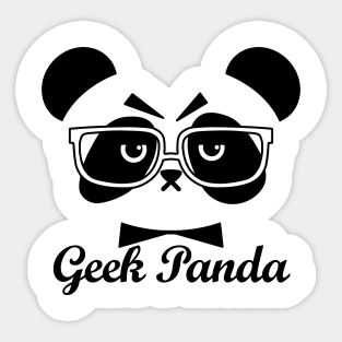 Geek Panda Wear Glasses Sticker